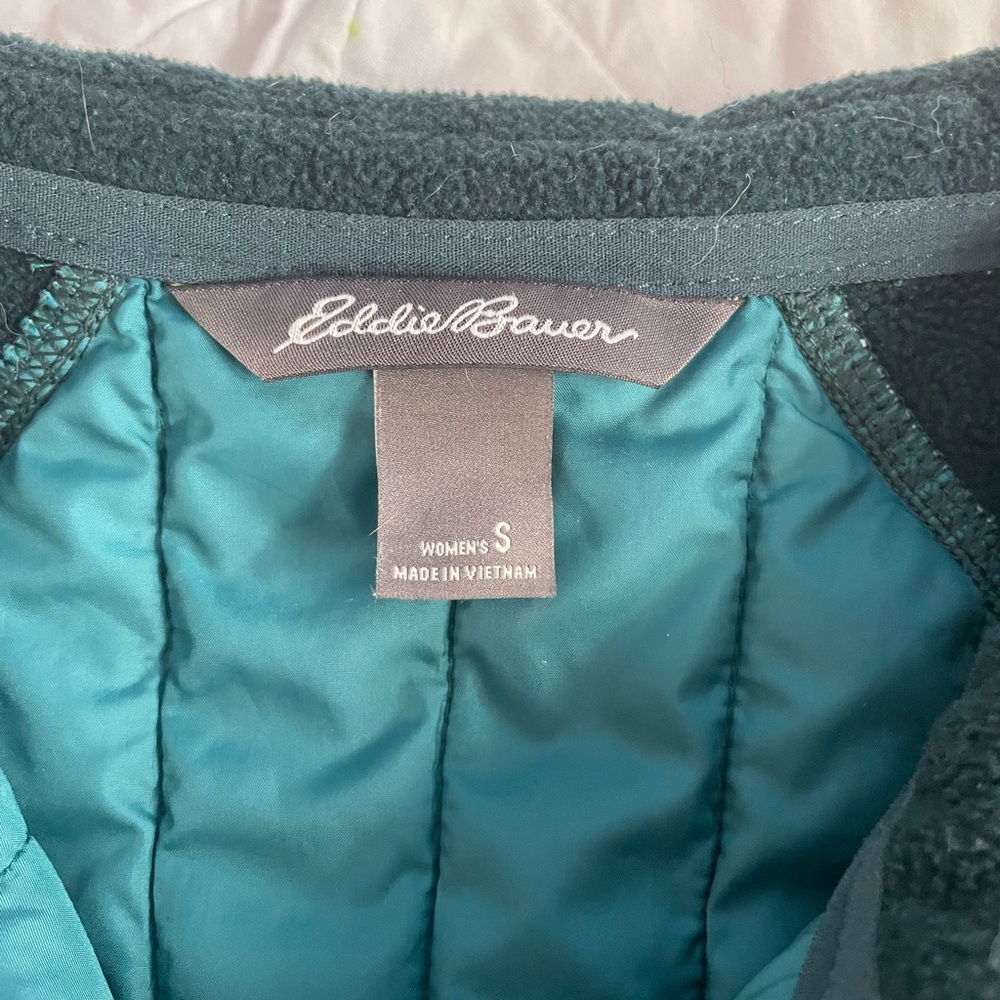 Eddie Bauer Teal Quilted & Softshell Women's Vest - Picture 2 of 5